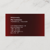 Trendy Creative Red Fitness Sport Visitekaartje (Achterkant)