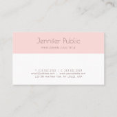 Trendy Creative Simple Blush Pink Plain Visitekaartje (Achterkant)