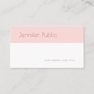 Trendy Creative Simple Blush Pink Plain Visitekaartje