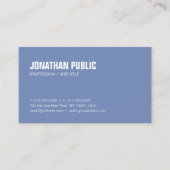 Trendy Creative Simple Design Blue Plain Luxe Visitekaartje (Voorkant)