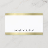 Trendy Creative Simple Plain Gold Kijk Luxe Visitekaartje (Voorkant)