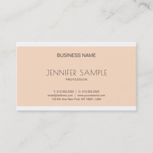 Trendy Creative Slank Grafisch Design Moderne Luxe Visitekaartje (Voorkant)