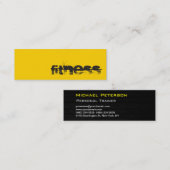 Trendy Creative Yellow Fitness Sport Visitekaartje (Voorkant / Achterkant)