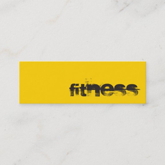 Trendy Creative Yellow Fitness Sport Visitekaartje (Voorkant)