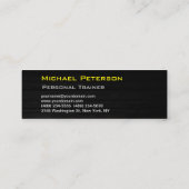 Trendy Creative Yellow Fitness Sport Visitekaartje (Achterkant)