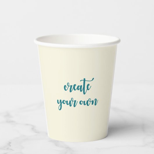 Trendy Creëer Uw eigen gepersonaliseerde Afbeeldin Papieren Bekers (Achterkant)