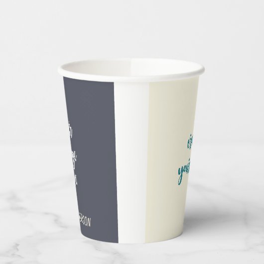 Trendy Creëer Uw eigen gepersonaliseerde Afbeeldin Papieren Bekers (Links)