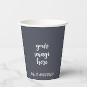 Trendy Creëer Uw eigen gepersonaliseerde Afbeeldin Papieren Bekers (Voorkant)