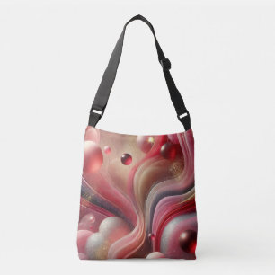 Trendy Crossbody Bag met Abstract Art Design Tas