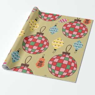 Trendy cultuur Kerst ornament patroon Cadeaupapier