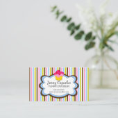 Trendy Cupcake Bakkerij Visitekaartje (Staand voorkant)
