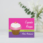 Trendy Cupcake Recipe Briefkaart (Staand voorkant)