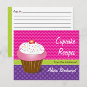 Trendy Cupcake Recipe Briefkaart (Voorkant / Achterkant)