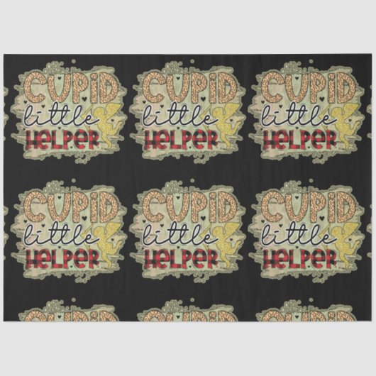 Trendy Cupid Valentijnsdag Tissuepapier (Voorkant)
