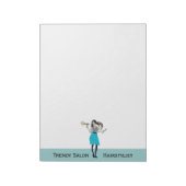 Trendy Curls Beauty Mode Woman Stylist Notitieblok (Linkerzijde)