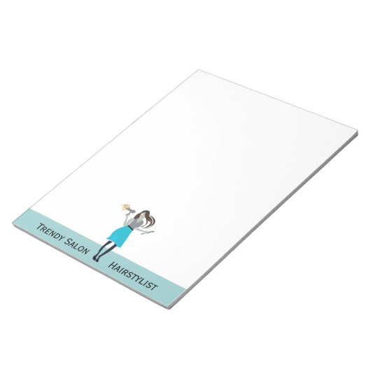 Trendy Curls Beauty Mode Woman Stylist Notitieblok (Schuin)