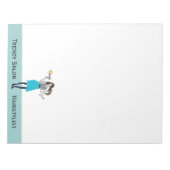 Trendy Curls Beauty Mode Woman Stylist Notitieblok (Voorkant)