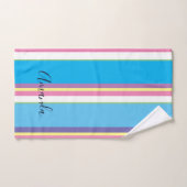 Trendy Cursieve Regenboog Met Initialen Bad Handdoek (Handdoek)