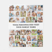 Trendy Custom 36 Foto's Collage Schattigee Moderne Fleece Deken (Voorkant)