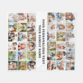 Trendy Custom 36 Foto's Collage Schattigee Moderne Fleece Deken (Voorkant (Horizontaal))