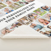 Trendy Custom 36 Photos Collage Cute Modern Family Sherpa Deken (3/4)