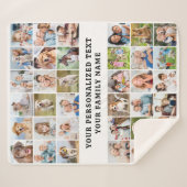 Trendy Custom 36 Photos Collage Cute Modern Family Sherpa Deken (Voorkant (horizontaal))