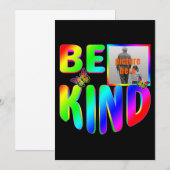 TRENDY CUSTOM BE VRIENDELIJK KLEURRIJKE REGENBOOG  KAART (Voorkant / Achterkant)