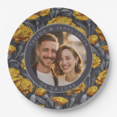 Trendy Custom Carnation Flower Spring Wedding Papieren Bordje (Voorkant)