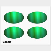 Trendy Custom Green Black Color Blank Sjabloon Ovale Sticker (Vel)