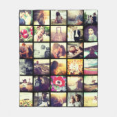 Trendy custom Insta foto mozaïek collage grid Fleece Deken (Voorkant)