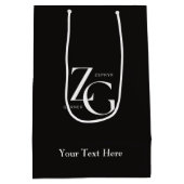 Trendy Custom Logo Jewelry Business Professional Medium Cadeauzakje (Achterkant)