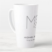 Trendy custom maakte modern minimalistisch latte mok (Linkerhoek)