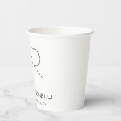 Trendy custom maakte modern minimalistisch papieren bekers (Links)