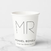 Trendy custom maakte modern minimalistisch papieren bekers (Voorkant)