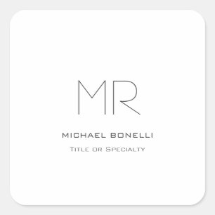 Trendy custom maakte modern minimalistisch vierkante sticker