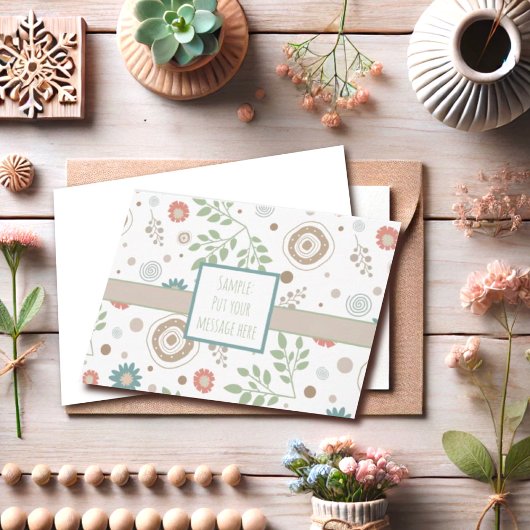 Trendy Custom Moderne Inspirivity Floral Notecard Kaart