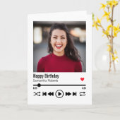 Trendy Custom Name Happy Birthday Foto Kaart (Gele Bloem)