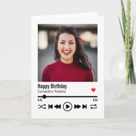 Trendy Custom Name Happy Birthday Foto Kaart