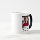 Trendy Custom Name Happy Birthday Foto Magische Mok (Voorkant rechts)