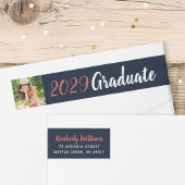 Trendy Custom Photo Afstuderen Return Address