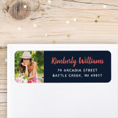 Trendy Custom Photo Afstuderen Return Address Etiket