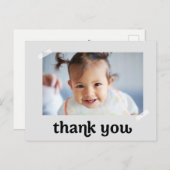Trendy Custom Photo eerste verjaardag Dank u Briefkaart (Voorkant / Achterkant)