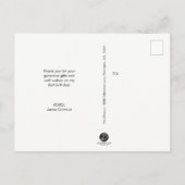 Trendy Custom Photo eerste verjaardag Dank u Briefkaart (Achterkant)