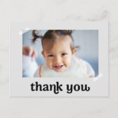Trendy Custom Photo eerste verjaardag Dank u Briefkaart (Voorkant)
