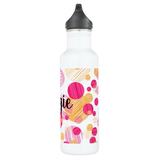 Trendy Custom Pink-Dot patroon Waterfles (Rechts)