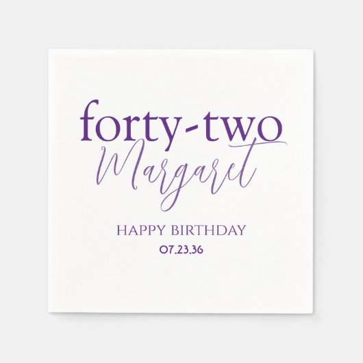 Trendy Custom Printed Birthday Party Napkins Servet (Voorkant)