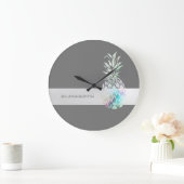 Trendy Cute Ananas,Streep -P Grote Klok (Huis)