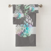 Trendy Cute  Ananas,Streep  -Persoonlijk  Bad Handdoek (Insitu)