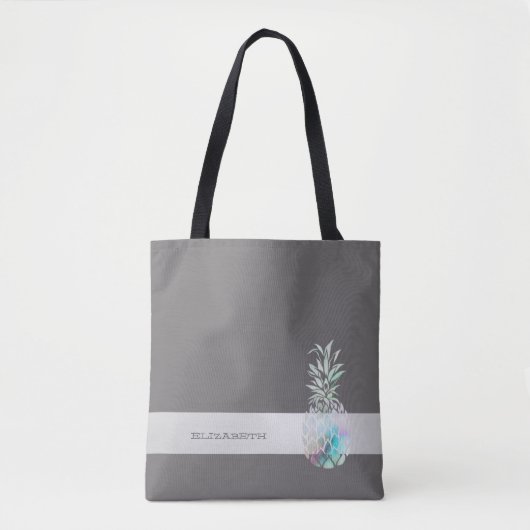 Trendy Cute  Ananas,Streep  -Persoonlijk  Tote Bag (Voorkant)