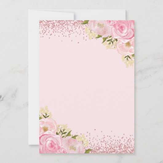 Trendy Cute Baby Girl Safari Oerwoud Animals Showe Kaart (Achterkant)